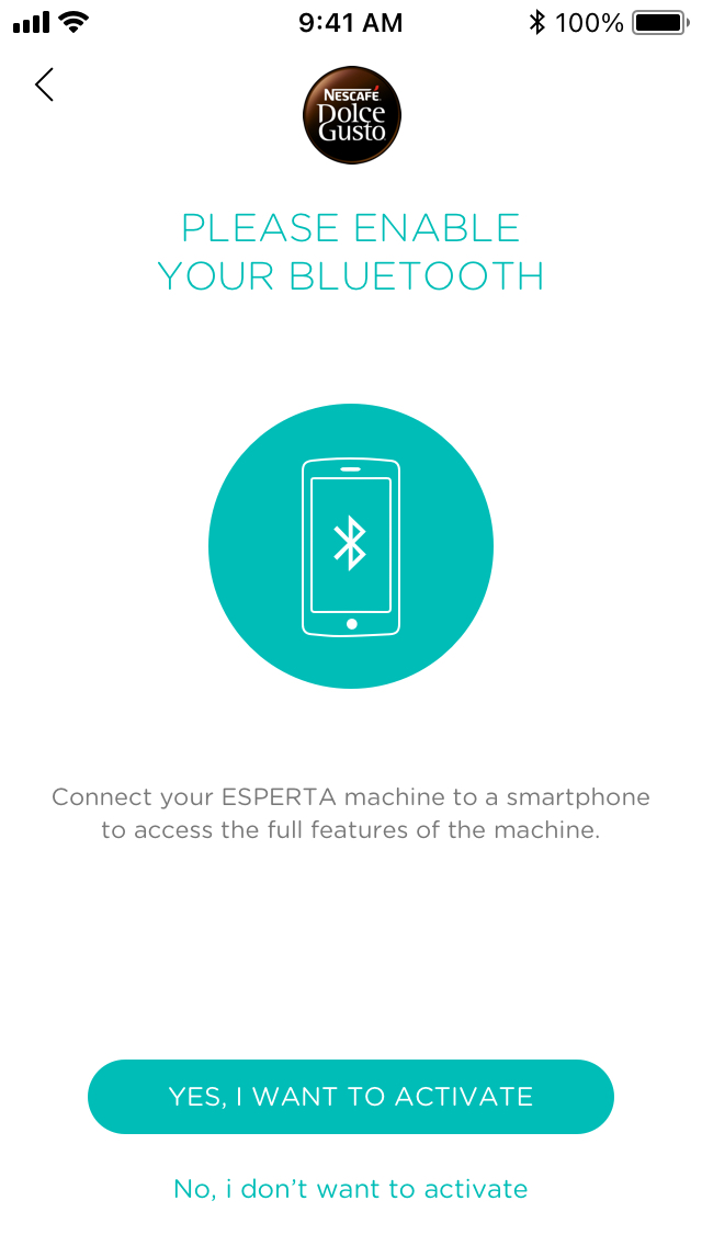 Figaro – Machine Pairing – Enable BLE