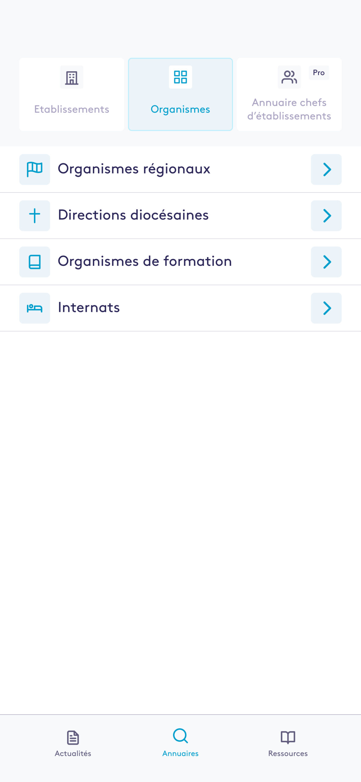 05 – 00 – 03 – Annuaire – Organisme