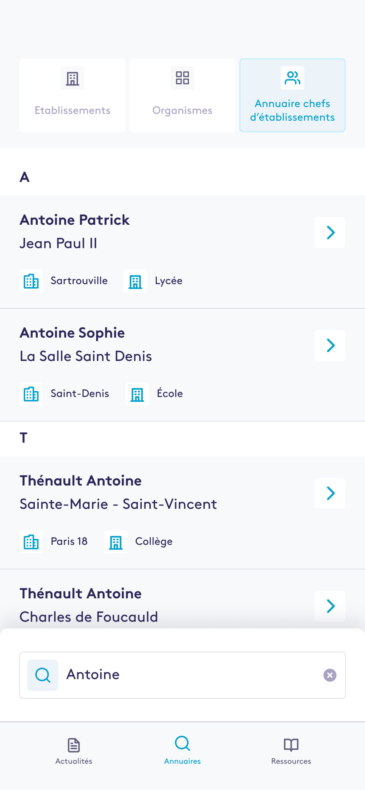 05 – 04 – 05 – Annuaire chefs établissements – liste